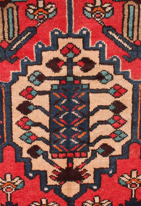 Bakhtiar Red Runner Hand Knotted 43 X 94 Area Rug 400-16736 Image 10