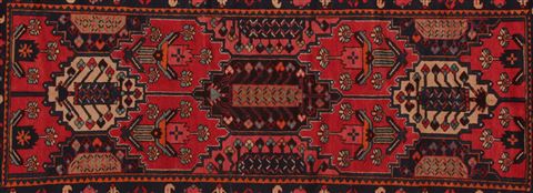 Bakhtiar Red Runner Hand Knotted 43 X 94 Area Rug 400-16736 Image 15
