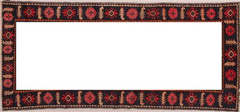 Bakhtiar Red Runner Hand Knotted 43 X 94 Area Rug 400-16736 Image 2