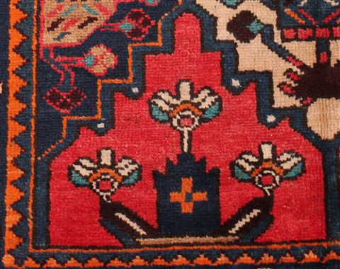 Bakhtiar Red Runner Hand Knotted 43 X 94 Area Rug 400-16736 Image 6