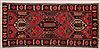 Bakhtiar Red Runner Hand Knotted 43 X 94  Area Rug 400-16736 Thumb 1