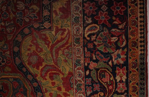 Sarouk Red Hand Knotted 89 X 127 Area Rug 400-16737 Image 17