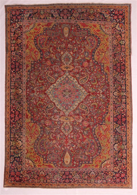 Sarouk Red Hand Knotted 89 X 127 Area Rug 400-16737 Image 1
