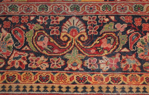 Sarouk Red Hand Knotted 89 X 127 Area Rug 400-16737 Image 31