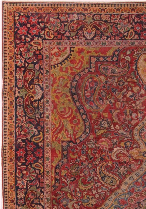 Sarouk Red Hand Knotted 89 X 127 Area Rug 400-16737 Image 4