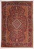 Sarouk Red Hand Knotted 89 X 127  Area Rug 400-16737 Thumb 1