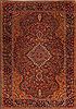 Sarouk Red Hand Knotted 89 X 127  Area Rug 400-16737 Thumb 0