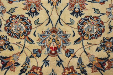Kashan Yellow Hand Knotted 96 X 133 Area Rug 400-16741 Image 11