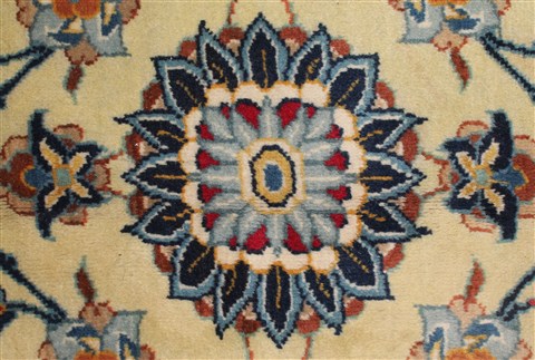 Kashan Yellow Hand Knotted 96 X 133 Area Rug 400-16741 Image 12
