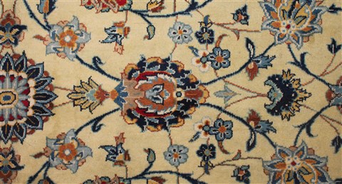 Kashan Yellow Hand Knotted 96 X 133 Area Rug 400-16741 Image 13