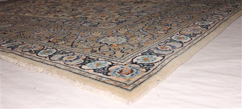 Kashan Yellow Hand Knotted 96 X 133 Area Rug 400-16741 Image 15