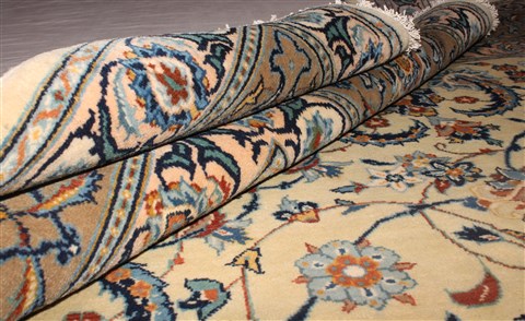 Kashan Yellow Hand Knotted 96 X 133 Area Rug 400-16741 Image 20