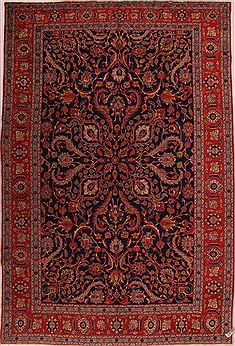 Persian Khoy Blue Rectangle 7x10 ft Wool Carpet 16744