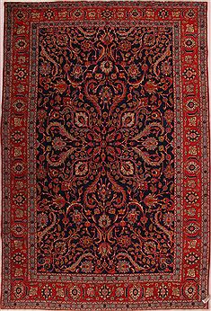 Persian Khoy Blue Rectangle 7x10 ft Wool Carpet 16744