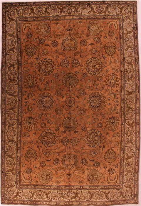 Tabriz Purple Hand Knotted 78 X 113 Area Rug 400-16745 Image 0