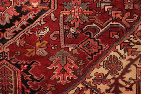 Heriz Red Hand Knotted 78 X 112 Area Rug 400-16746 Image 16