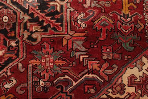 Heriz Red Hand Knotted 78 X 112 Area Rug 400-16746 Image 17