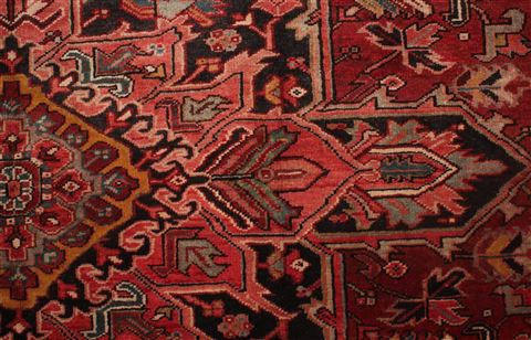 Heriz Red Hand Knotted 78 X 112 Area Rug 400-16746 Image 20