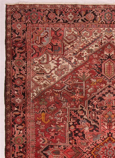 Heriz Red Hand Knotted 78 X 112 Area Rug 400-16746 Image 8