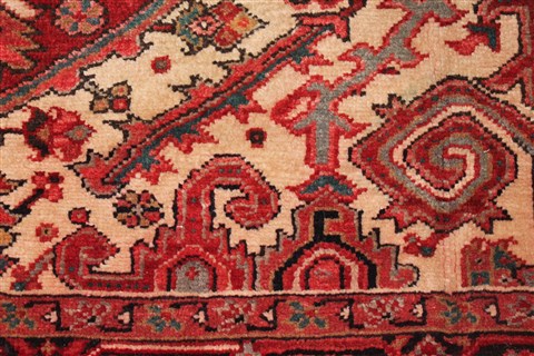 Heriz Red Hand Knotted 78 X 112 Area Rug 400-16746 Image 12