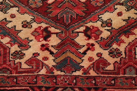 Heriz Red Hand Knotted 78 X 112 Area Rug 400-16746 Image 13