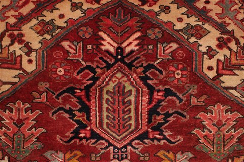 Heriz Red Hand Knotted 78 X 112 Area Rug 400-16746 Image 14