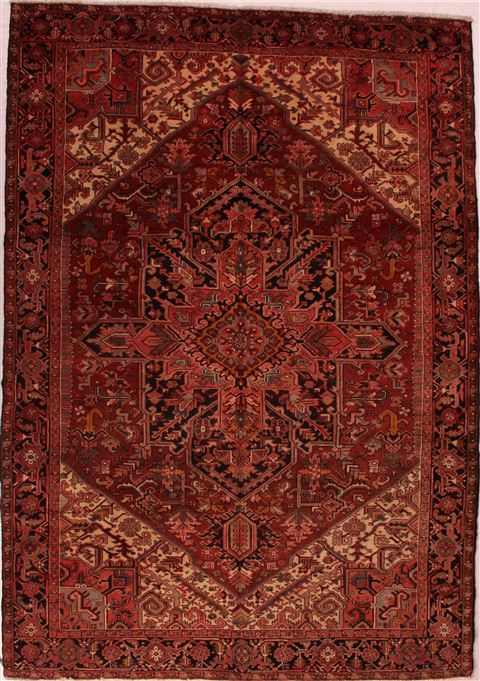 Heriz Red Hand Knotted 78 X 112 Area Rug 400-16746 Image 0