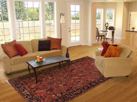 Heriz Purple Hand Knotted 711 X 1011 Area Rug 400-16747 Image 2