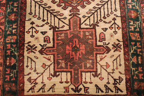 Heriz White Runner Hand Knotted 210 X 142 Area Rug 400-16750 Image 3