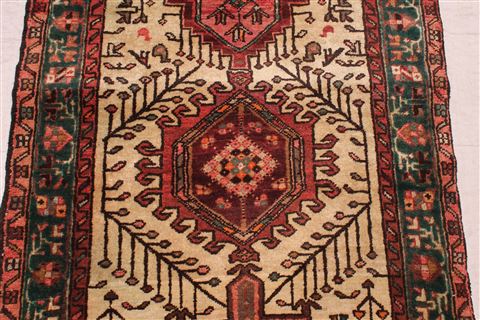 Heriz White Runner Hand Knotted 210 X 142 Area Rug 400-16750 Image 4