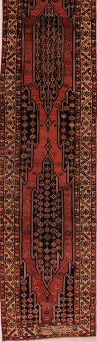 Mahal Red Runner Hand Knotted 38 X 208  Area Rug 400-16751 Image 0
