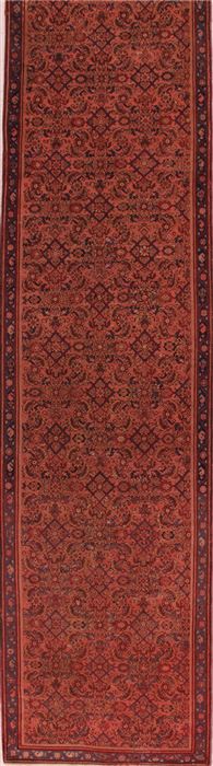 Malayer Purple Runner Hand Knotted 37 X 173 Area Rug 400-16752 Image 0