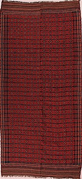 Kilim Red Runner Hand Knotted 4'5" X 9'6"  Area Rug 400-16753
