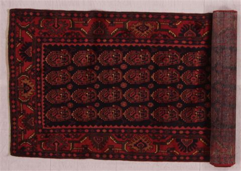 Mahal Blue Runner Hand Knotted 38 X 107 Area Rug 400-16755 Image 1