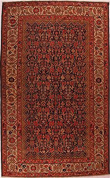 Persian Malayer Blue Rectangle 8x11 ft Wool Carpet 16756