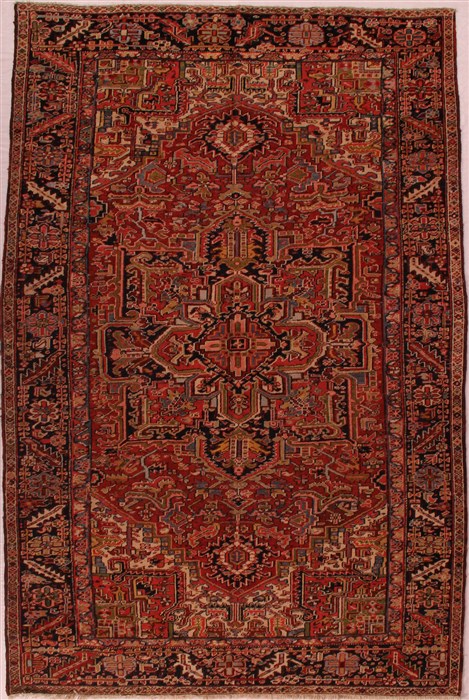 Heriz Red Hand Knotted 77 X 114 Area Rug 400-16763 Image 0