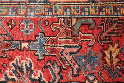 Heriz Red Hand Knotted 86 X 118 Area Rug 400-16764 Image 13