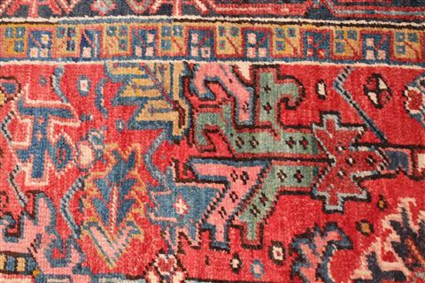 Heriz Red Hand Knotted 86 X 118 Area Rug 400-16764 Image 14