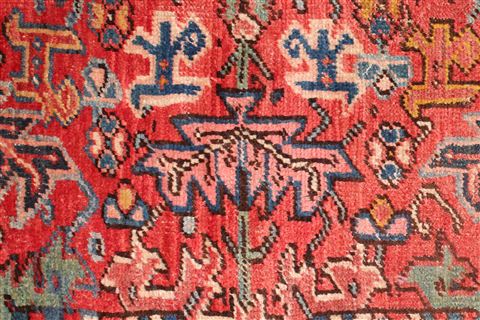 Heriz Red Hand Knotted 86 X 118 Area Rug 400-16764 Image 15