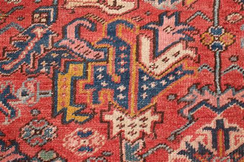 Heriz Red Hand Knotted 86 X 118 Area Rug 400-16764 Image 16