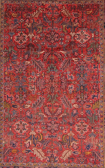 Heriz Red Hand Knotted 86 X 118 Area Rug 400-16764 Image 19