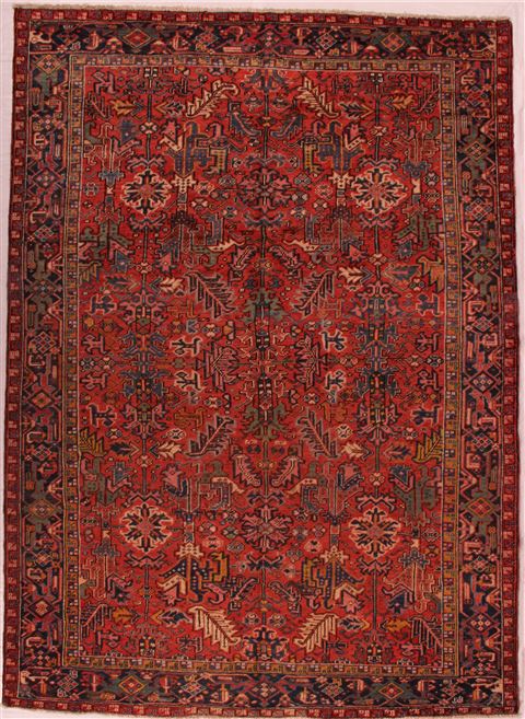 Heriz Red Hand Knotted 86 X 118 Area Rug 400-16764 Image 0