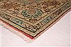 Tabriz Orange Hand Knotted 91 X 112  Area Rug 400-16765 Thumb 1