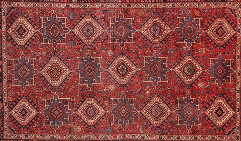Gharajeh Red Hand Knotted 86 X 130 Area Rug 400-16766 Image 16