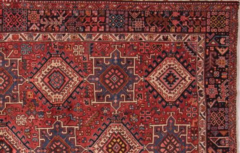 Gharajeh Red Hand Knotted 86 X 130 Area Rug 400-16766 Image 1