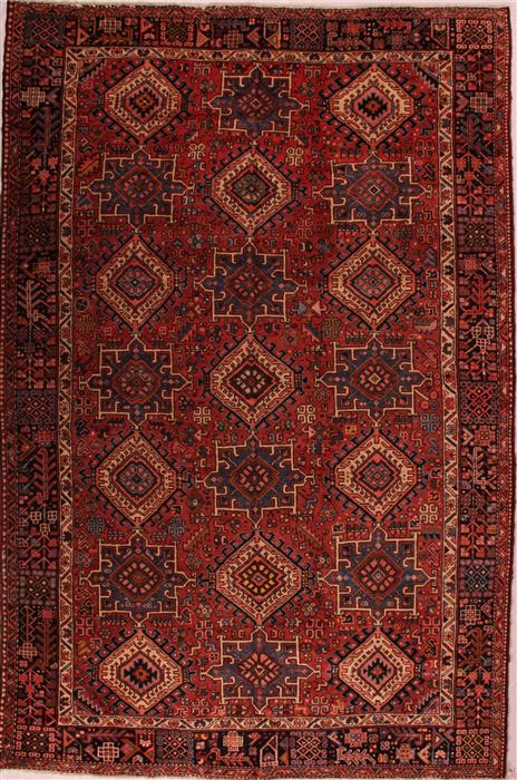 Gharajeh Red Hand Knotted 86 X 130 Area Rug 400-16766 Image 0