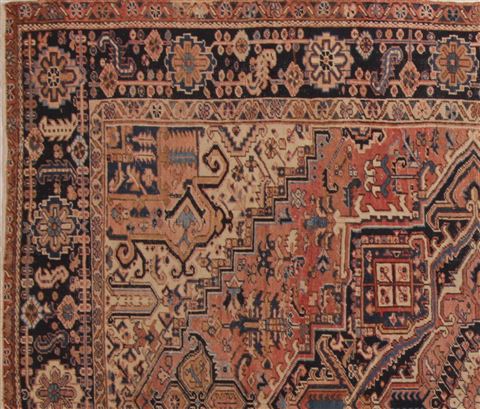 Heriz Purple Hand Knotted 810 X 112 Area Rug 400-16767 Image 1
