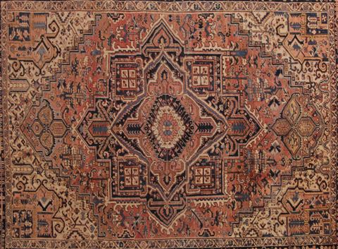 Heriz Purple Hand Knotted 810 X 112 Area Rug 400-16767 Image 2