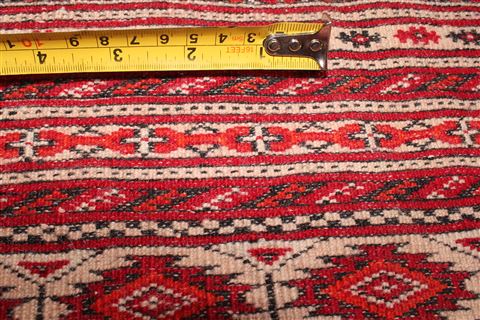 Turkman Red Hand Knotted 89 X 123 Area Rug 400-16768 Image 7