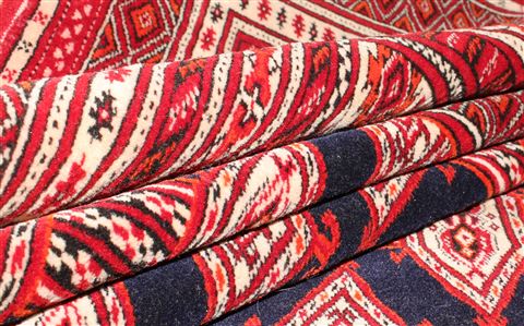 Turkman Red Hand Knotted 89 X 123 Area Rug 400-16768 Image 8